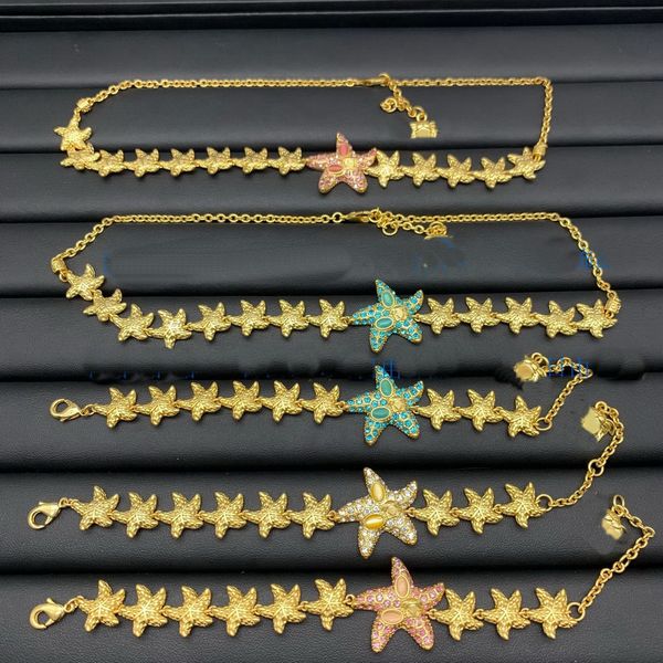 fashion designed necklaces bracelet earring starfish pendant sea travel holiday style banshee medusa head portrait 18k gold plated designer, Black
fashion designed necklaces bracelet earring starfish pendant sea travel holiday style banshee medusa head portrait 18k gold plated designer, Black