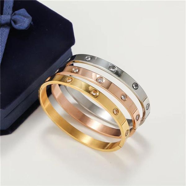 stainless steel bracelet silver bangle rose gold luxury designer jewelry women men no screw screwdriver buckle lover charm couple 271h, Black
stainless steel bracelet silver bangle rose gold luxury designer jewelry women men no screw screwdriver buckle lover charm couple 271h, Black