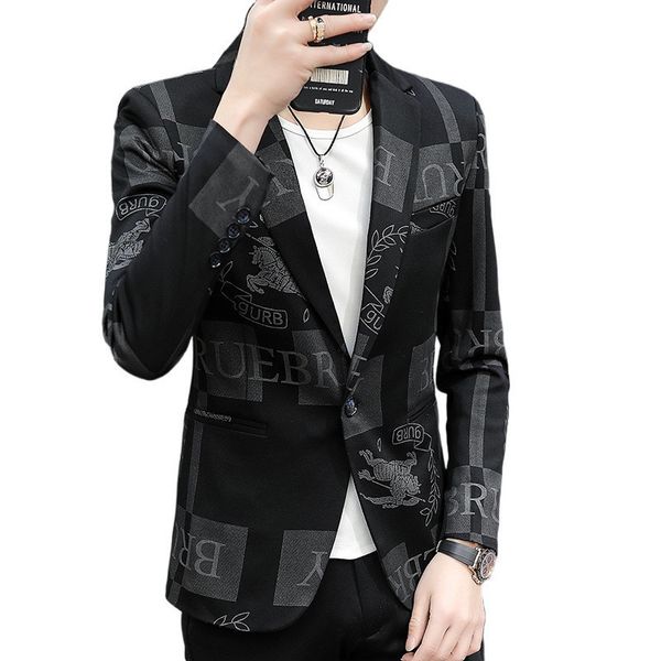 men's suits blazers fashion men's casual letter printing suit men's slim fit single button blazer jacket coat 221008, White;black
men's suits blazers fashion men's casual letter printing suit men's slim fit single button blazer jacket coat 221008, White;black