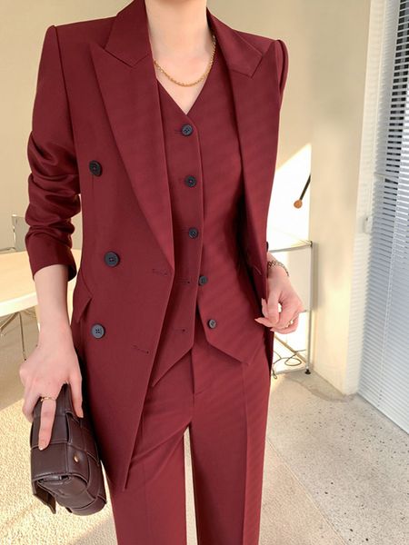 women's suits blazers autumn women three pieces set elegant casual blazer jackets slim vest pencil trousers suit femme fashion formal o, White;black
women's suits blazers autumn women three pieces set elegant casual blazer jackets slim vest pencil trousers suit femme fashion formal o, White;black