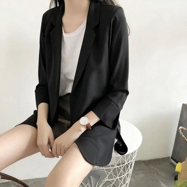 women's suits blazers spring women thin blazers sun protection suit female summer black blazer three quarter sleeves ol slim coats ladi, White;black
women's suits blazers spring women thin blazers sun protection suit female summer black blazer three quarter sleeves ol slim coats ladi, White;black