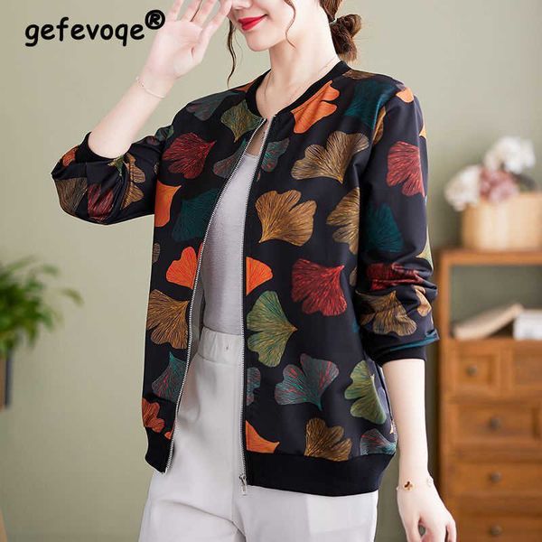 women's jackets spring autumn vintage print casual fashion zipper jacket ladies long sleeve oversized all-match cardigan coat women, Black;brown
women's jackets spring autumn vintage print casual fashion zipper jacket ladies long sleeve oversized all-match cardigan coat women, Black;brown