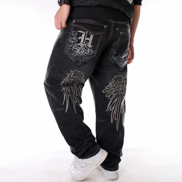 men's jeans men street dance hiphop jeans black loose board denim pants overall male rap hip hop jeans fashion embroidery plus size 304, Blue
men's jeans men street dance hiphop jeans black loose board denim pants overall male rap hip hop jeans fashion embroidery plus size 304, Blue
