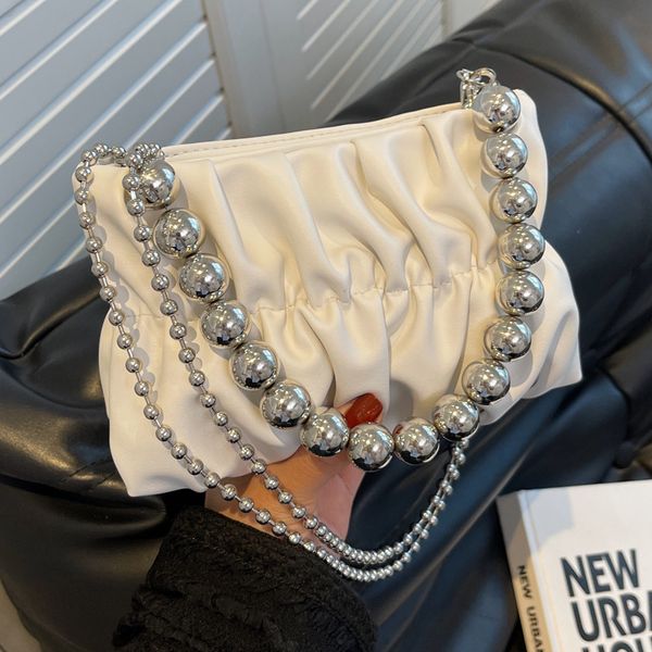 crinkle style retro women's bag french mini versatile beads chain bag cloud cross-body handbag
crinkle style retro women's bag french mini versatile beads chain bag cloud cross-body handbag