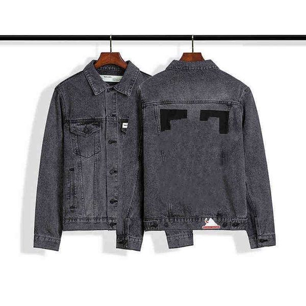 fashion denim jacket mens womans offs style white slim fit short hip hop casual coats ow clothing arrows letters top, Black;brown
fashion denim jacket mens womans offs style white slim fit short hip hop casual coats ow clothing arrows letters top, Black;brown