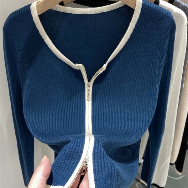 womens knits tees oceanlove zipper women sweaters contrast color slim korean fashion women sweaters sueters de mujer autumn winter cardigans, White
womens knits tees oceanlove zipper women sweaters contrast color slim korean fashion women sweaters sueters de mujer autumn winter cardigans, White