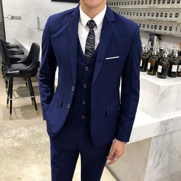 men's suits blazers 3 pcs suit coat pants vest set fashion men's casual boutique pure color highquality business wedding jacket bl, White;black
men's suits blazers 3 pcs suit coat pants vest set fashion men's casual boutique pure color highquality business wedding jacket bl, White;black