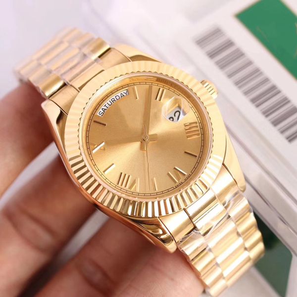 brand new wholesale watch day date mechanical movement 36mm men's watch bezel stainless steel strap sports watches wristwatch, Slivery;brown
brand new wholesale watch day date mechanical movement 36mm men's watch bezel stainless steel strap sports watches wristwatch, Slivery;brown