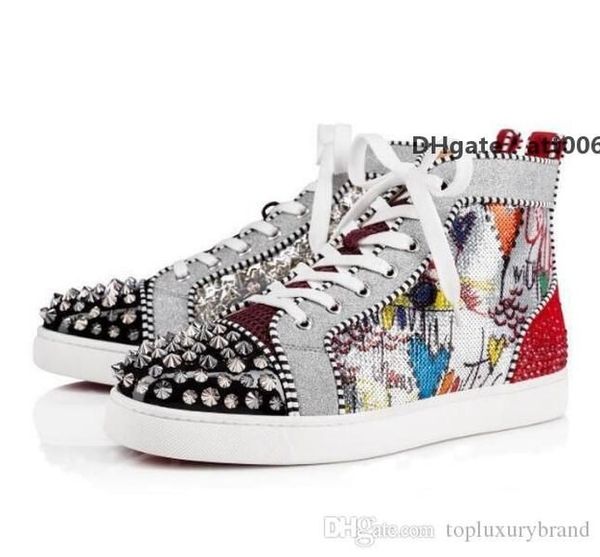 red-bottoms christians sell men women luxury shoes red sneakers high-print silver pik pik no limit rare studs rhinestones graffiti x raq, Black
red-bottoms christians sell men women luxury shoes red sneakers high-print silver pik pik no limit rare studs rhinestones graffiti x raq, Black
