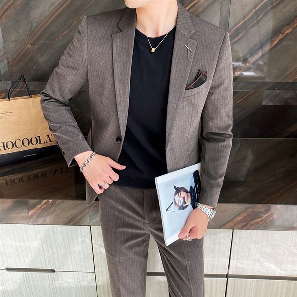 men's suits blazers jacketpants fashion men slim fit low price business wedding groom pure color blazers trousers 2 pcs set 221008, White;black
men's suits blazers jacketpants fashion men slim fit low price business wedding groom pure color blazers trousers 2 pcs set 221008, White;black