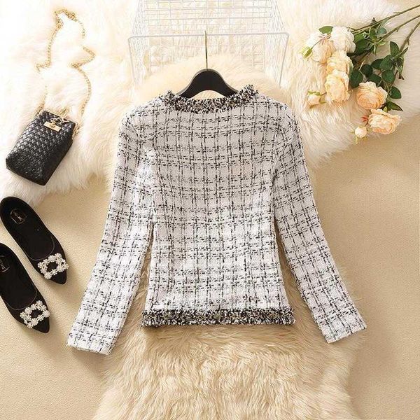 women's jackets vintage women woolen cropped tweed coat o-neck slim black white plaid short jackets korean wool blends outwear chaquet, Black;brown
women's jackets vintage women woolen cropped tweed coat o-neck slim black white plaid short jackets korean wool blends outwear chaquet, Black;brown