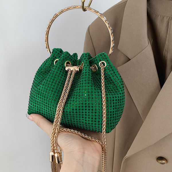 rhinestone texture chain bag female ring hand single shoulder bag sense metal tassels drawstring bucket tote
rhinestone texture chain bag female ring hand single shoulder bag sense metal tassels drawstring bucket tote