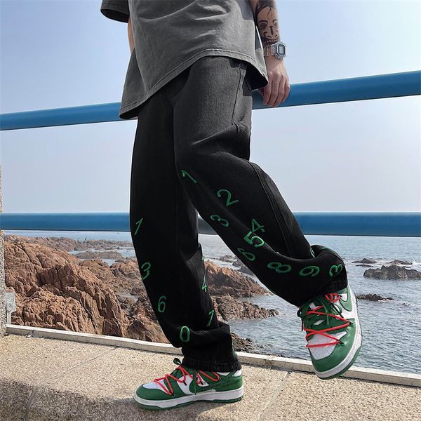 men's jeans blackwhite number embroidery denim pants men korean fashion high street jean pants male loose straight hip hop allmatch jea, Blue
men's jeans blackwhite number embroidery denim pants men korean fashion high street jean pants male loose straight hip hop allmatch jea, Blue