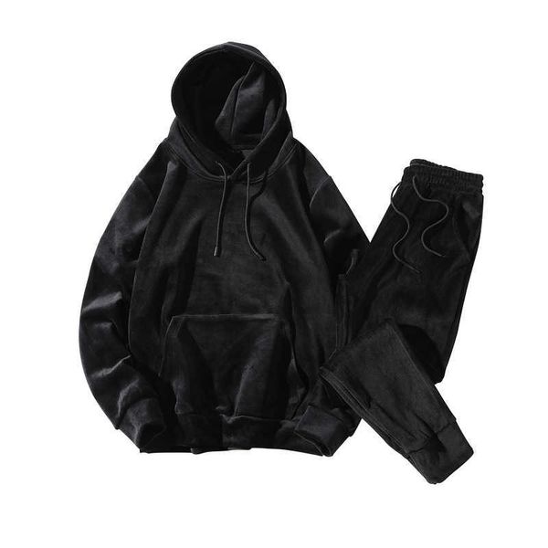 men's tracksuits winter warm suit new leisure gold velvet hoodies with pants two piece double-dided tracksuit g221007, Gray
men's tracksuits winter warm suit new leisure gold velvet hoodies with pants two piece double-dided tracksuit g221007, Gray