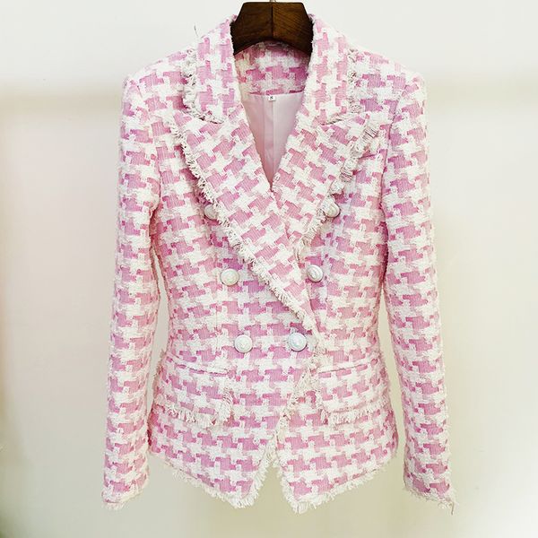 women's suits blazers autumn winter designer jacket women's slim fit lion buttons tassel fringed houndstooth blends tweed blazer 2, White;black
women's suits blazers autumn winter designer jacket women's slim fit lion buttons tassel fringed houndstooth blends tweed blazer 2, White;black