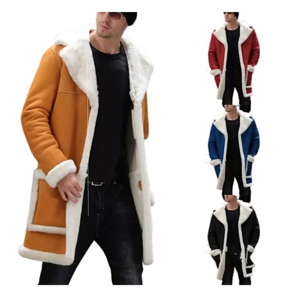 s-5xl fashion winter wool blends fur collar jackets for men warm single button long sleeve thicken plus size long coats d3743#, Black
s-5xl fashion winter wool blends fur collar jackets for men warm single button long sleeve thicken plus size long coats d3743#, Black