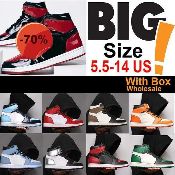 2022 women men large size 36-48 big basketball shoes 1 bred patent 1s white university blue satin black toe obsidian banned dark mocha
2022 women men large size 36-48 big basketball shoes 1 bred patent 1s white university blue satin black toe obsidian banned dark mocha
