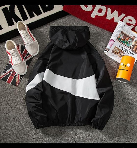 men and women thin jacket streetwear spring autumn windbreakers zipper hooded, Black;brown
men and women thin jacket streetwear spring autumn windbreakers zipper hooded, Black;brown