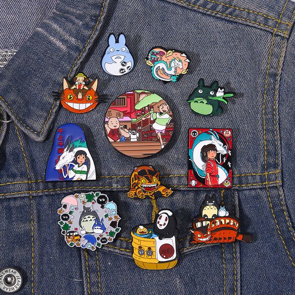 chihiro haku enamel pins custom cat bus no face man dragon brooches classic lapel badges cartoon jewelry gift for kids friends, Blue
chihiro haku enamel pins custom cat bus no face man dragon brooches classic lapel badges cartoon jewelry gift for kids friends, Blue