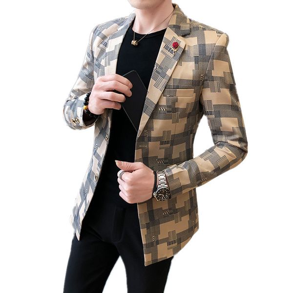 men's suits blazers men's fashion slim fit two buttons print suit jacket male business plaid trend design dress blazer coat 221008, White;black
men's suits blazers men's fashion slim fit two buttons print suit jacket male business plaid trend design dress blazer coat 221008, White;black