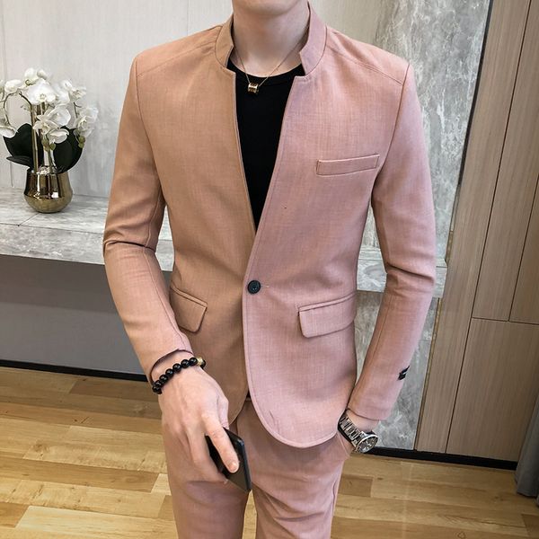 men's suits blazers jacketpants male wedding prom suit solid color slim fit men formal business work wear suits 2pcs set blazer pants 2, White;black
men's suits blazers jacketpants male wedding prom suit solid color slim fit men formal business work wear suits 2pcs set blazer pants 2, White;black