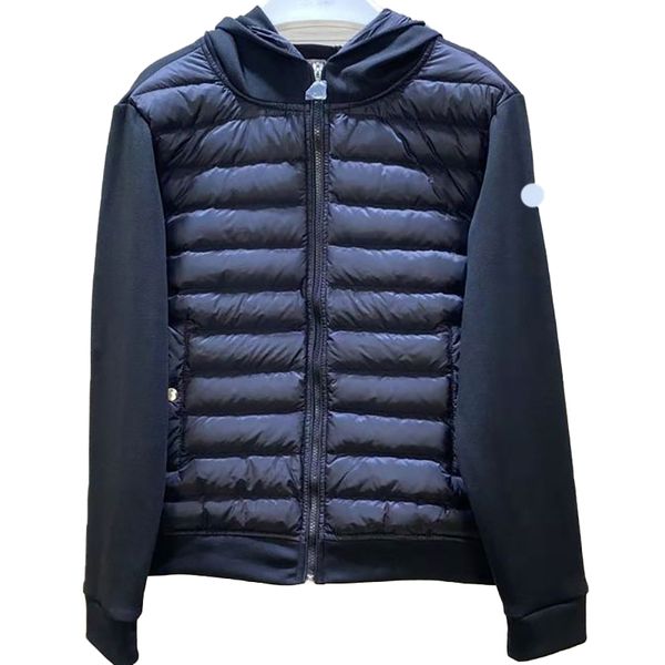 designer womens down and parkas knitted panel hooded cardigan down jacket fashion casual embroidery badge thickened thermal jackets, Black
designer womens down and parkas knitted panel hooded cardigan down jacket fashion casual embroidery badge thickened thermal jackets, Black