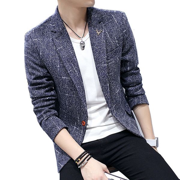 men's suits blazers autumn winter men's woolen print slim fit casual suit jacket urban gentleman thick blazer coat 221008, White;black
men's suits blazers autumn winter men's woolen print slim fit casual suit jacket urban gentleman thick blazer coat 221008, White;black