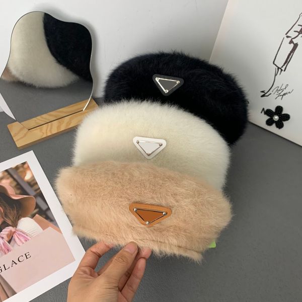 women's luxury designer beret winter mink hair warm beanie wedding date fashion hat, Blue;gray
women's luxury designer beret winter mink hair warm beanie wedding date fashion hat, Blue;gray