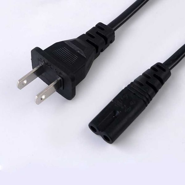 Image of Laptop Adapters Charger AC Power Cord Line Wire Replacement Mains Cable 1.5M 5 Feet For Playstation Laptop 2 Prong US EU Plug