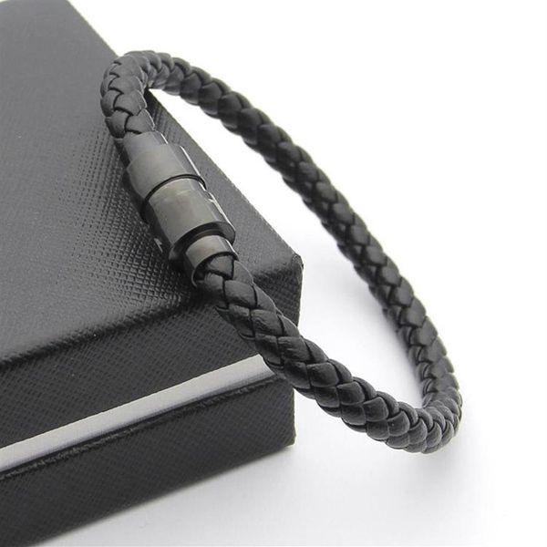 luxury black woven leather bracelets magnetic shut design with six star branding french man jewelry charm bracelet as christmas gi277l, Golden;silver
luxury black woven leather bracelets magnetic shut design with six star branding french man jewelry charm bracelet as christmas gi277l, Golden;silver