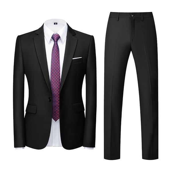 men's suits blazers jacket pants boutique fashion men solid color casual business highend social formal 2piece set groom wedding plus s, White;black
men's suits blazers jacket pants boutique fashion men solid color casual business highend social formal 2piece set groom wedding plus s, White;black