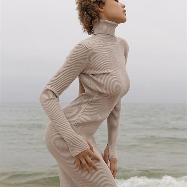 casual dresses knit backless dress women turtleneck long sleeve bodycon female dresses autumn winter khaki lady maxi vestidos 221008, Black;gray
casual dresses knit backless dress women turtleneck long sleeve bodycon female dresses autumn winter khaki lady maxi vestidos 221008, Black;gray