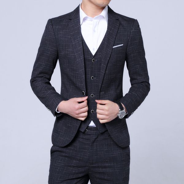 men's suits blazers fashion men's casual boutique business plaid slim fit groom wedding formal suit dress blazers pants vest trous, White;black
men's suits blazers fashion men's casual boutique business plaid slim fit groom wedding formal suit dress blazers pants vest trous, White;black
