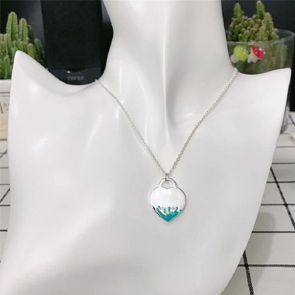 original box fashion brand t pendants necklace heart necklace womens couple love blue designer jewelry valentine's day gift for girlfri, Silver
original box fashion brand t pendants necklace heart necklace womens couple love blue designer jewelry valentine's day gift for girlfri, Silver