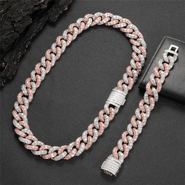21mm 16inch-24inch rose silver colors bling cz stone cuban chain necklace bracelet jewelry for men women fashion jewelry
21mm 16inch-24inch rose silver colors bling cz stone cuban chain necklace bracelet jewelry for men women fashion jewelry