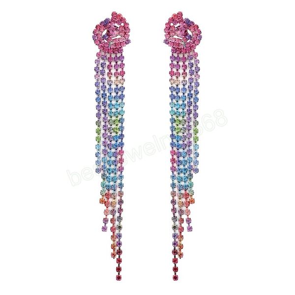 shiny gradient rhinestone tassel dangle earrings for women crystal jewelry fashion colorful jewelry party, Silver
shiny gradient rhinestone tassel dangle earrings for women crystal jewelry fashion colorful jewelry party, Silver