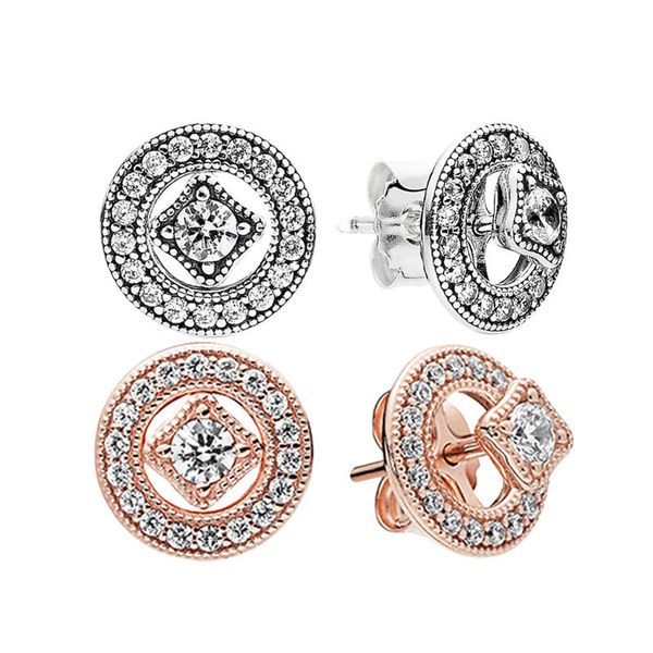 rose gold vintage circle stud earrings 925 sterling silver wedding jewelry for women girls with original box set for pandora cz diamond enga, Golden;silver
rose gold vintage circle stud earrings 925 sterling silver wedding jewelry for women girls with original box set for pandora cz diamond enga, Golden;silver