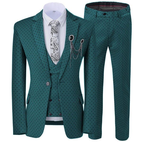 men's suits blazers jacketvestpants men business suitsmale slim fit dot printed groom's wedding dress 3 pieces man highgrade blaze, White;black
men's suits blazers jacketvestpants men business suitsmale slim fit dot printed groom's wedding dress 3 pieces man highgrade blaze, White;black