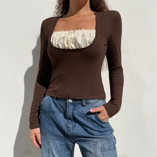 womens tshirt spring fashion long sleeve shirt women elegant autumn trendy streetwear bottomed casual slim thin crop y2k girl 221008, White
womens tshirt spring fashion long sleeve shirt women elegant autumn trendy streetwear bottomed casual slim thin crop y2k girl 221008, White
