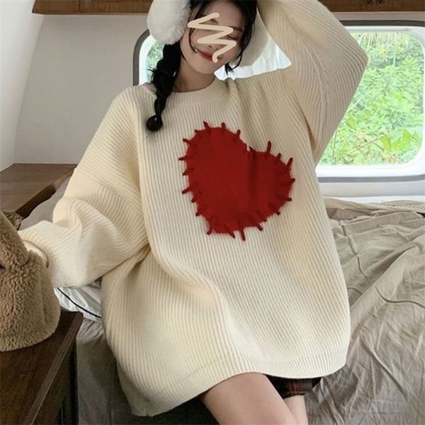 womens sweaters japanese love sweater round neck pullover long sleeves loose casual harajuku wild warm thicken pullover oversized sweater 22, White;black
womens sweaters japanese love sweater round neck pullover long sleeves loose casual harajuku wild warm thicken pullover oversized sweater 22, White;black