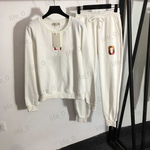 fashion brand womens two piece pants set sequin printed round neck pullover sweatshirt binding feet elastic waist trousers designer women t, White
fashion brand womens two piece pants set sequin printed round neck pullover sweatshirt binding feet elastic waist trousers designer women t, White