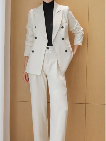 women's suits blazers women's spring casual elegant blazer pantsuit long sleeve jacketpant 2 piece set female fashion workwear clo, White;black
women's suits blazers women's spring casual elegant blazer pantsuit long sleeve jacketpant 2 piece set female fashion workwear clo, White;black