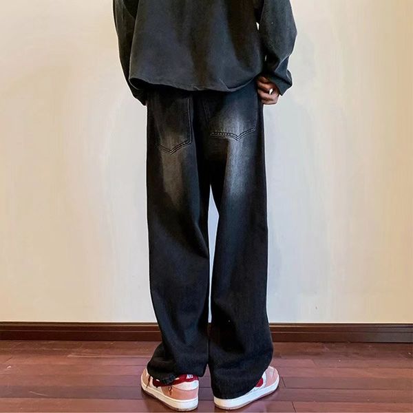men's jeans vibe style streetwear baggy jeans fashion vintage casual straight leg denim pants harajuku black trousers male jeans 221008, Blue
men's jeans vibe style streetwear baggy jeans fashion vintage casual straight leg denim pants harajuku black trousers male jeans 221008, Blue