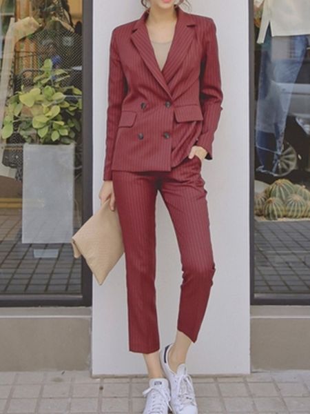 women's suits blazers women's spring elegant casual blazer pantsuits striped jacket pencil pant 2 piece set lady formal business t, White;black
women's suits blazers women's spring elegant casual blazer pantsuits striped jacket pencil pant 2 piece set lady formal business t, White;black