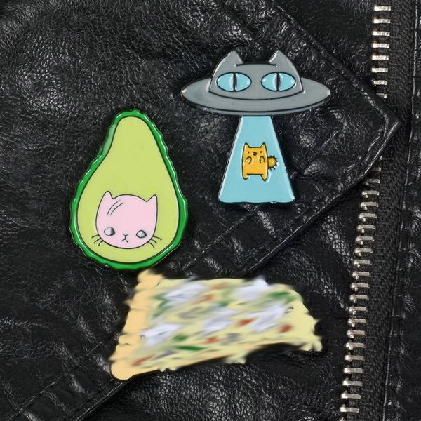 cartoon cute exoplanet avocado pizza cat brooches 3pcs set animal enamel badges alloy pin women jewelry gift bag accessories, Gray
cartoon cute exoplanet avocado pizza cat brooches 3pcs set animal enamel badges alloy pin women jewelry gift bag accessories, Gray
