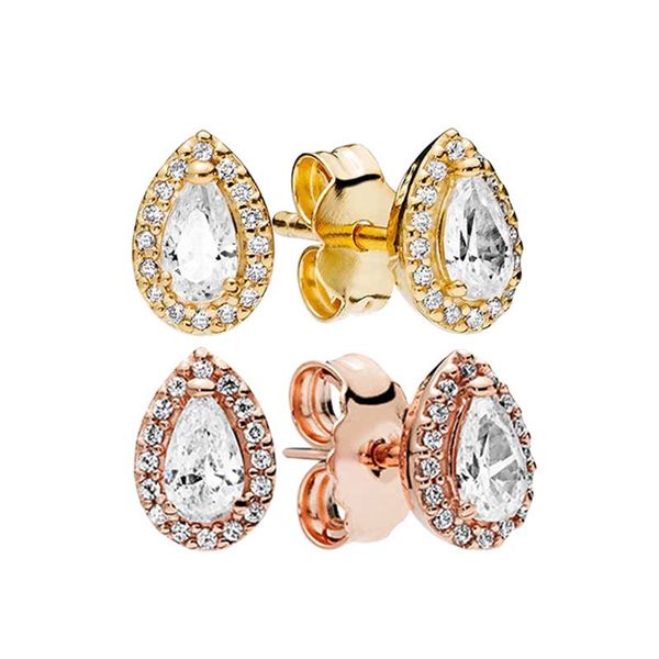 rose gold teardrop stud earring real sterling silver women girls wedding jewelry with original box for pandora yellow gold-plated cz diamond, Golden;silver
rose gold teardrop stud earring real sterling silver women girls wedding jewelry with original box for pandora yellow gold-plated cz diamond, Golden;silver