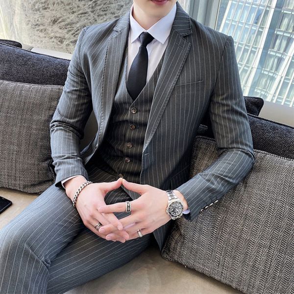 men's suits blazers jacketsvestpants men's threepiece suitmale slim fit cotton business blazersman stripe groom dress s5xl 221008, White;black
men's suits blazers jacketsvestpants men's threepiece suitmale slim fit cotton business blazersman stripe groom dress s5xl 221008, White;black