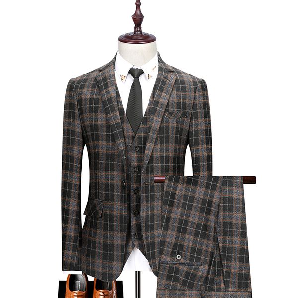 men's suits blazers jacketvestpants men plaid wedding suit male blazers slim fit suits men costume business formal party classic blazer, White;black
men's suits blazers jacketvestpants men plaid wedding suit male blazers slim fit suits men costume business formal party classic blazer, White;black