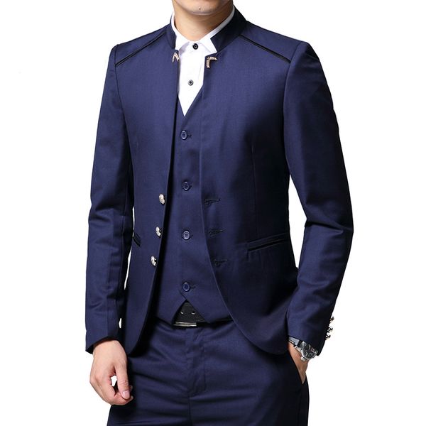 men's suits blazers men's suit 3 piece set slim fit jacket pants vest wedding banquet male stand collar solid color business casua, White;black
men's suits blazers men's suit 3 piece set slim fit jacket pants vest wedding banquet male stand collar solid color business casua, White;black