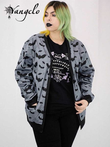 women's jackets yangelo gothic black bat print ladies jacket fall 2022 loose casual zip-up y2k party fashion t221008, Black;brown
women's jackets yangelo gothic black bat print ladies jacket fall 2022 loose casual zip-up y2k party fashion t221008, Black;brown
